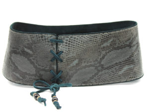 Grey Python Corset Belt