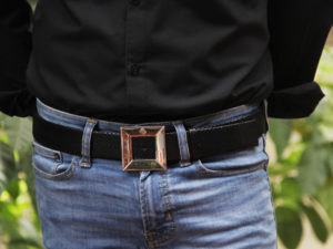 sin beveled buckle blck pyth