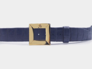 Cobalt Blue Crocodile Belt