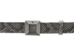 Charcoal Grey Python Belt