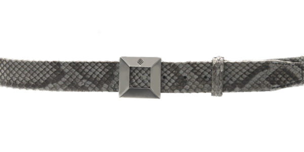 Charcoal Grey Python Belt