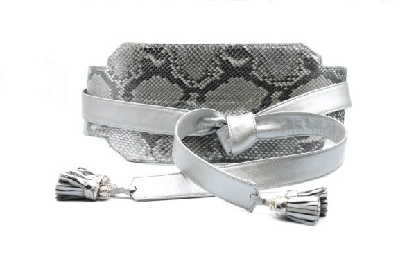 Silver Python Belt