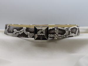 Hand crafted python belt