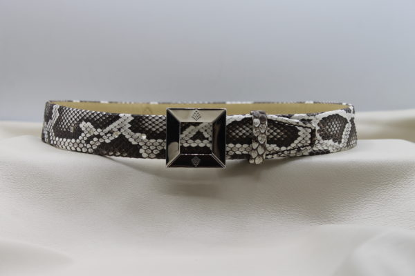 Hand crafted python belt